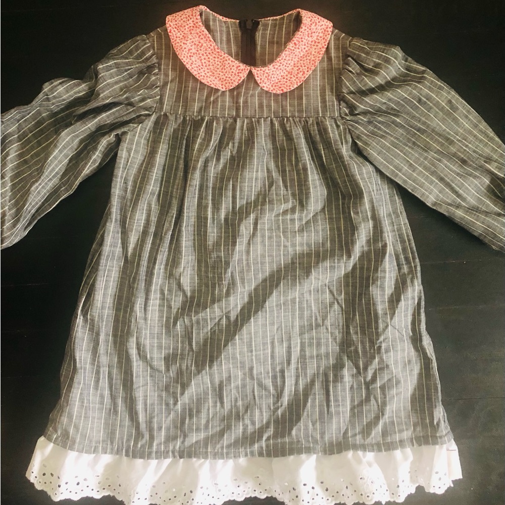 Boston school dress old school dress with new school flair . Red cherry neck .